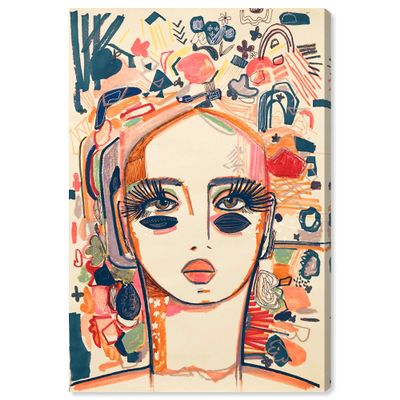 The Oliver Gal Artist Co. People Wall Art Canvas Prints 'in Love with Morning Coco' Portraits Home Dcor, 20" x 30", Orange, White