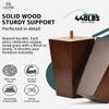 La Vane 5 inch Solid Wood Furniture Legs Set of 4 Square Pyramid Walnut Replacement Feet for Couch, Sofa, DIY Repair & Restoration with Pre-Drilled 5/16'' Bolt & Hardware, Mid-Century Modern Style view 3