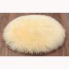 LOVEHOME Australia Sheepskin Seat Cushion,Genuine Wool Seat Cover,Round Fluffy Faux Chair Cushion Plush Seat Pads for Barstool Or Stool-i 40x40cm(16x16inch) view 2