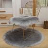 LOVEHOME Square Sheepskin Chair Cushion,Fluffy Wool Car Interior Seat Cover,Soft Seat Cushion Warm Fit for Auto Square Table-Gray 45x45cm(18x18inch) view 1
