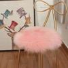 LOVEHOME Round Wool Seat Cushion,Sheepskin Chair Cover,Soft Fur Chair Pads Fluffy Seat Cover Cushions for Stool Or Barstool-Pink 50x50cm(20x20inch) view 1