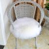 LOVEHOME Round Sheepskin Seat Cover,Fur Chair Cushion Wool Area Rugs for Floor Plush Carpet for Children Kids(only 1 Piece)-White 45x45cm(18x18inch) view 1