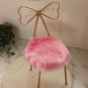 LOVEHOME Long Wool Seat Cushion,Sheepskin Seat Cover,Faux Fur Chair Pad Winter Warm Round Solid Color Chair Cover-Pink 40x40cm(16x16inch) view 3