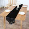 Table Runners AGYH Living Room Tea Table American Table Flag Tablecloth European Black Dining Table Cloth Bed Flag Jacquard placemat Table Flag 30 * 220cm (Size : 30 * 180cm) view 4