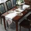 Table Runners AGYH Simple European lace Embroidery Table Flag Coffee Table Table Decoration Tablecloth Bed Flag Shoe Cabinet Fabric 40 * 250cm (Size : 40 * 250cm) view 2