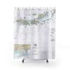 Virgin Gorda to St Thomas Nautical Chart Shower Curtains, 71 x 74 view 1