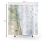 Amelia Island, Atlantic Beach, St Johns River Nautical Chart Shower Curtains, 71 x 74 view 3