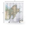 Cape Ann, Gloucester Harbor, Rockport Harbor, Annisquam Nautical Chart Shower Curtains, 71 x 74 view 3