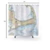 Cape Cod to Martha's Vineyard & Nantucket Sound Nautical Chart Shower Curtain, 71 x 74 view 3