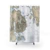Acadia National Park & Bar Harbor Nautical Chart Shower Curtains, 71 x 74 view 1