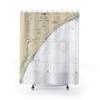 Garden City Beach, Murrells Inlet, Pawleys Inlet, Surfside Beach & Myrtle Beach Nautical Chart Shower Curtains, 71 x 74 view 1