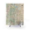 Annisquam River, Wingaersheek Beach & Blynman Bridge Chart Shower Curtains, 71 x 74 view 1