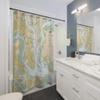 Charleston Harbor Nautical Chart Shower Curtains, 71 x 74 view 2