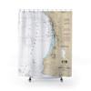 Burlington Harbor Lake Champlain Vermont Nautical Chart Shower Curtains, 71 x 74 view 1