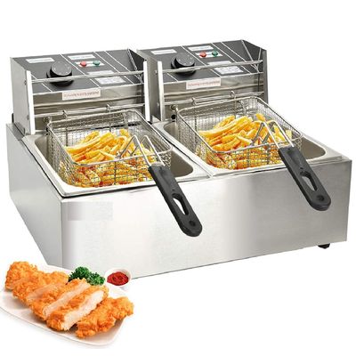 FROTH & FLAVOR Double Tank French Fries Deep Fryer 12 LTR