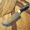 Damascus Steel Custom Handmade 13.00" Damascus Chef Cleaver Knife view 2
