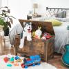 HOOBRO Toy Box, Retro Wooden Look Storage Chest with Safety Hinge, Entryway Storage Bench Supports 220 lb, 29.9 x 15.7 x 18.9 Inches Toy Chest Organizer, Easy Assembly (Rustic Brown) BF75CW01G1 view 2