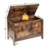 HOOBRO Toy Box, Retro Wooden Look Storage Chest with Safety Hinge, Entryway Storage Bench Supports 220 lb, 29.9 x 15.7 x 18.9 Inches Toy Chest Organizer, Easy Assembly (Rustic Brown) BF75CW01G1 view 3