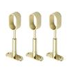 MroMax Shower Curtain Rods Wardrobe Pipe Lever Wall Mounted Support Bracket Suitable Pipe Diameter 0.63" x 1.18" Golden Tone 6pcs view 1