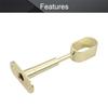 MroMax Shower Curtain Rods Wardrobe Pipe Lever Wall Mounted Support Bracket Suitable Pipe Diameter 0.63" x 1.18" Golden Tone 6pcs view 3