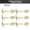 MroMax Shower Curtain Rods Wardrobe Pipe Lever Wall Mounted Support Bracket Suitable Pipe Diameter 0.63" x 1.18" Golden Tone 6pcs view 4