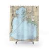 Lake St Clair Nautical Chart Shower Curtains, 71 x 74 view 1