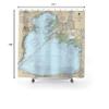 Lake St Clair Nautical Chart Shower Curtains, 71 x 74 view 3