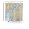 Chesapeake Bay C&D Canal Entrance Nautical Chart Shower Curtains, 71 x 74 view 3