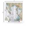 Bellingham Bay Nautical Chart Shower Curtains, 71 x 74 view 3