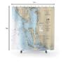 Captiva Island, Charlotte Harbor, Pine Island, Sanibel Island Nautical Chart Shower Curtains, 71 x 74 view 3