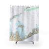 Block Island Sound Gardners Bay Nautical Chart Shower Curtains, 71 x 74 view 1