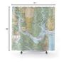 Brunswick Nautical Chart Shower Curtains, 71 x 74 view 3