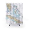 Bahamas, Cuba & Straights of Florida Nautical Chart Shower Curtains, 71 x 74 view 1