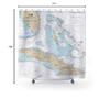 Bahamas, Cuba & Straights of Florida Nautical Chart Shower Curtains, 71 x 74 view 3