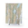 Bath Maine Nautical Chart Shower Curtains, 71 x 74 view 1