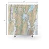 Bath Maine Nautical Chart Shower Curtains, 71 x 74 view 3