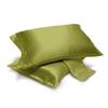 Comfort Bed Store Ultra Soft Silky Satin 8 Piece (1 Flat Sheet + 1 Fitted Sheet with 18 inches Deep Pocket+ 1 Comforter + 1 Duvet Cover + 4 Pillow Cases) Comforter Set,Sage, Cal-King view 4