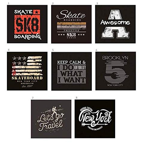 Display of 40 Basic Screenprinted Patches for Ironing - REF.6464