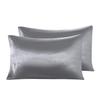Comfort Bed Store Ultra Soft Silky Satin 8 Piece (1 Flat Sheet + 1 Fitted Sheet with 18 inches Deep Pocket+ 1 Comforter + 1 Duvet Cover + 4 Pillow Cases) Comforter Set,Dark Grey, Queen view 2