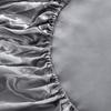 Comfort Bed Store Ultra Soft Silky Satin 8 Piece (1 Flat Sheet + 1 Fitted Sheet with 18 inches Deep Pocket+ 1 Comforter + 1 Duvet Cover + 4 Pillow Cases) Comforter Set,Dark Grey, Queen view 3