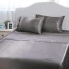 Comfort Bed Store Ultra Soft Silky Satin 8 Piece (1 Flat Sheet + 1 Fitted Sheet with 18 inches Deep Pocket+ 1 Comforter + 1 Duvet Cover + 4 Pillow Cases) Comforter Set,Dark Grey, Queen view 4