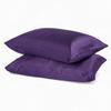 Comfort Bed Store Ultra Soft Silky Satin 8 Piece (1 Flat Sheet + 1 Fitted Sheet with 18 inches Deep Pocket+ 1 Comforter + 1 Duvet Cover + 4 Pillow Cases) Comforter Set,Purple, Queen view 2