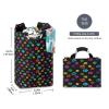 Blueangle 22.7" Colorful Dog Paw Print Laundry Baskets Collapsible Waterproof Laundry Hampers Household Organizer Baskets with Handles view 2