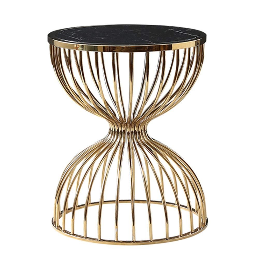 Coffee Tables WFF Mini Living Room Marble Metal Side Table, Small Round, Bedside Table, Living Room, Bedroom-50cm * 50cm * 61cm