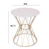 Coffee Tables WFF Nordic Minimalist Round Marble Sofa Table, Metal Frame, Durable, Waterproof, Rust-Proof view 3