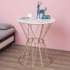 Coffee Tables WFF Nordic Minimalist Round Marble Sofa Table, Metal Frame, Durable, Waterproof, Rust-Proof view 4