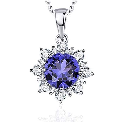 Bansriracha Blue Topaz Gemstone Pendants Necklaces for Women 925 Sterling Silver Sky Blue London Blue Engagement Gift Fine Jewelry (Blue Topaz)