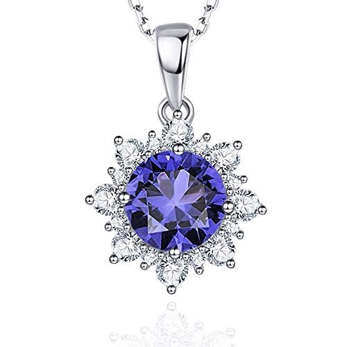 Bansriracha Blue Topaz Gemstone Pendants Necklaces for Women 925 Sterling Silver Sky Blue London Blue Engagement Gift Fine Jewelry (Blue Topaz)
