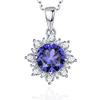 Bansriracha Blue Topaz Gemstone Pendants Necklaces for Women 925 Sterling Silver Sky Blue London Blue Engagement Gift Fine Jewelry (Blue Topaz) view 1