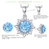 Bansriracha Blue Topaz Gemstone Pendants Necklaces for Women 925 Sterling Silver Sky Blue London Blue Engagement Gift Fine Jewelry (Blue Topaz) view 3